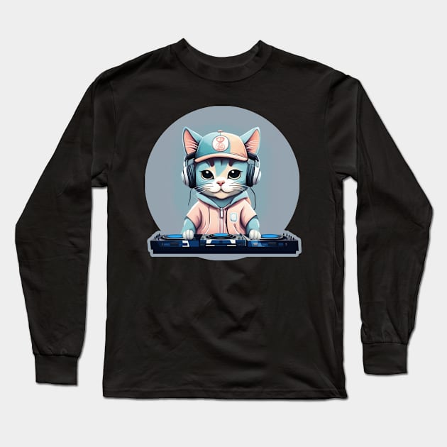 DJ Kitty Kat Long Sleeve T-Shirt by Gamers Gear